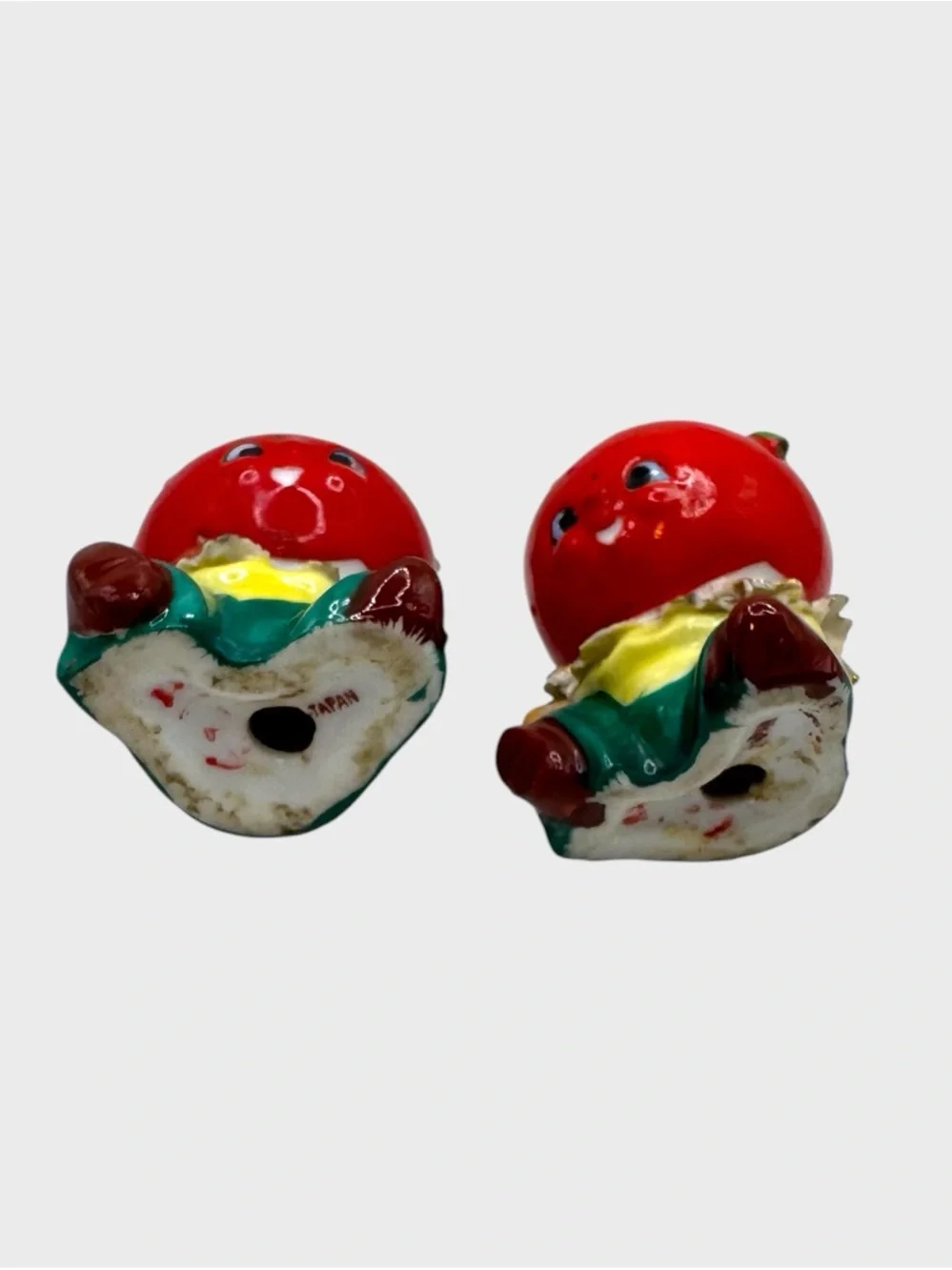 Vintage Red Anthropomorphic Tomato Shakers